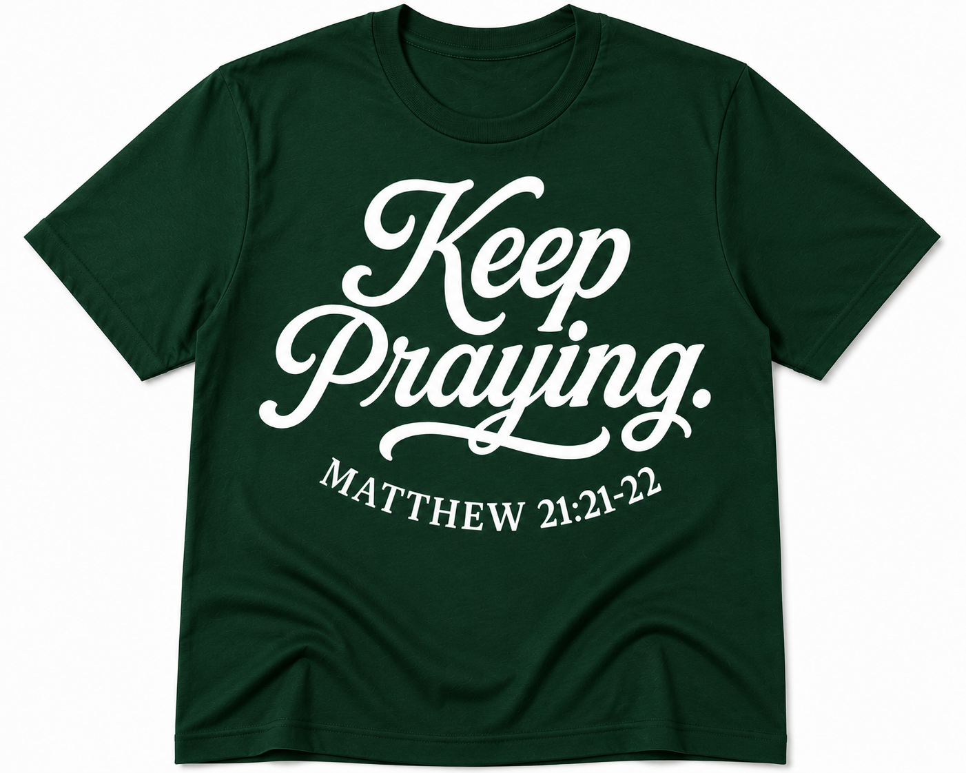 Dark Green Shirt / White Design