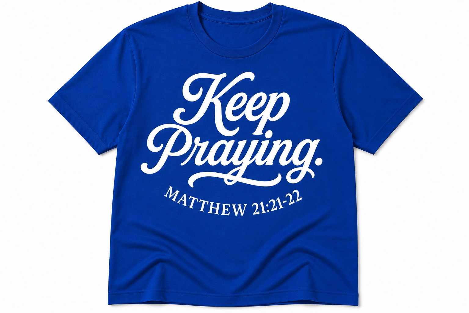 Royal Blue Shirt / White Design