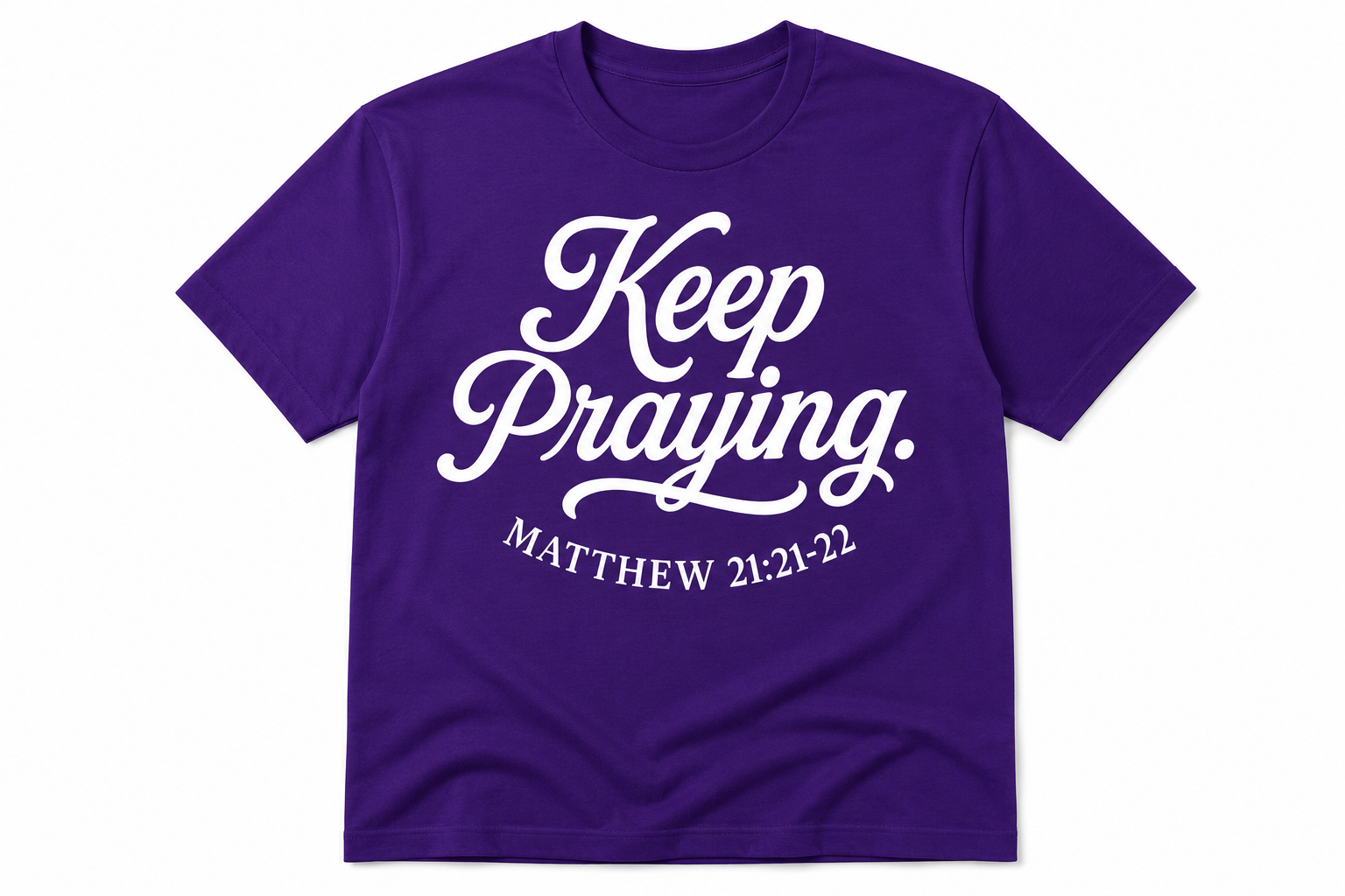 Purple Shirt / White Design